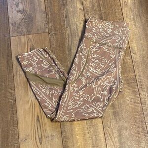 Under Armour Brown and White Patterned Leggings